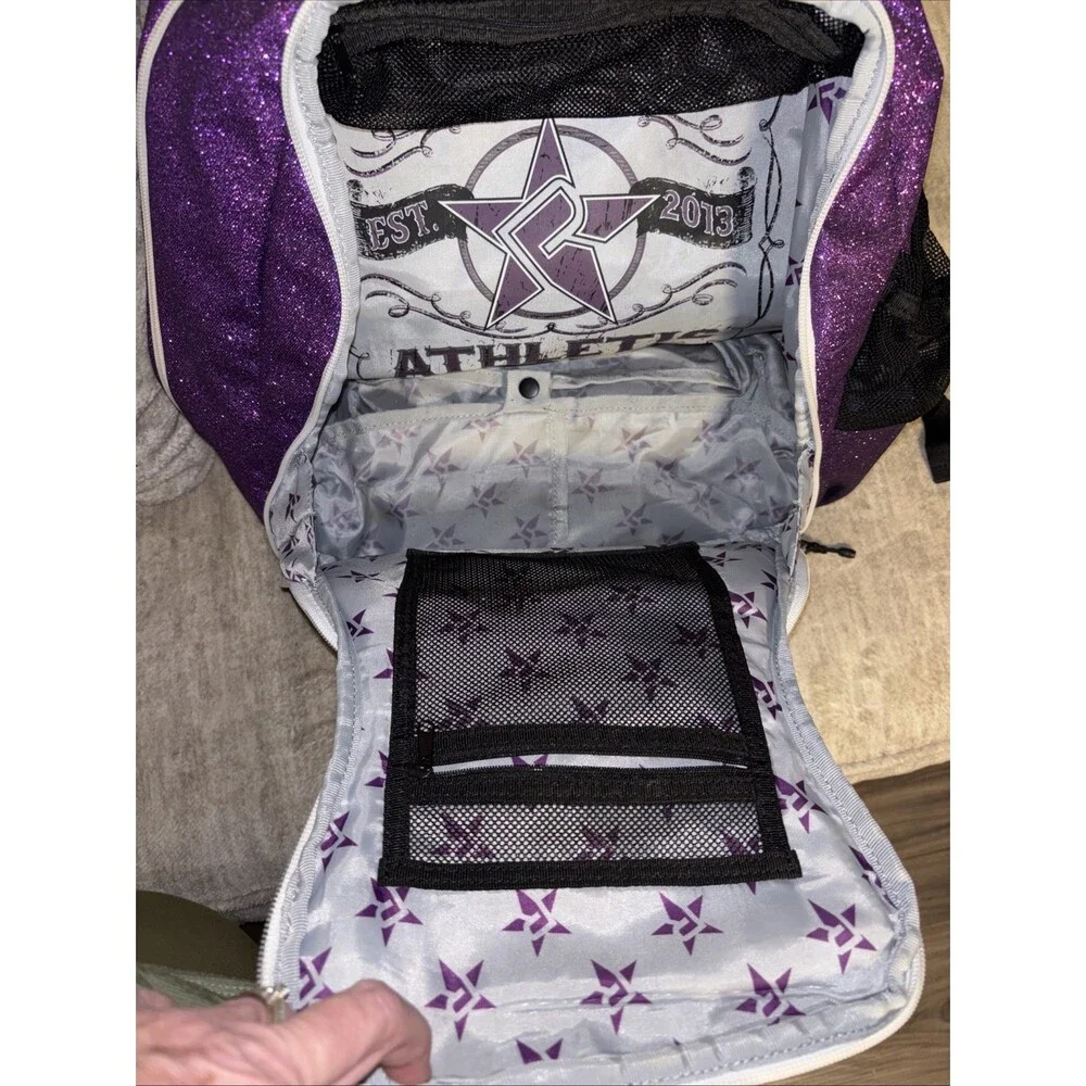 FULL SIZE Dream Bag Sequin Amethyst Purple Rebel Athletic Backpack MSRP $138 Cat